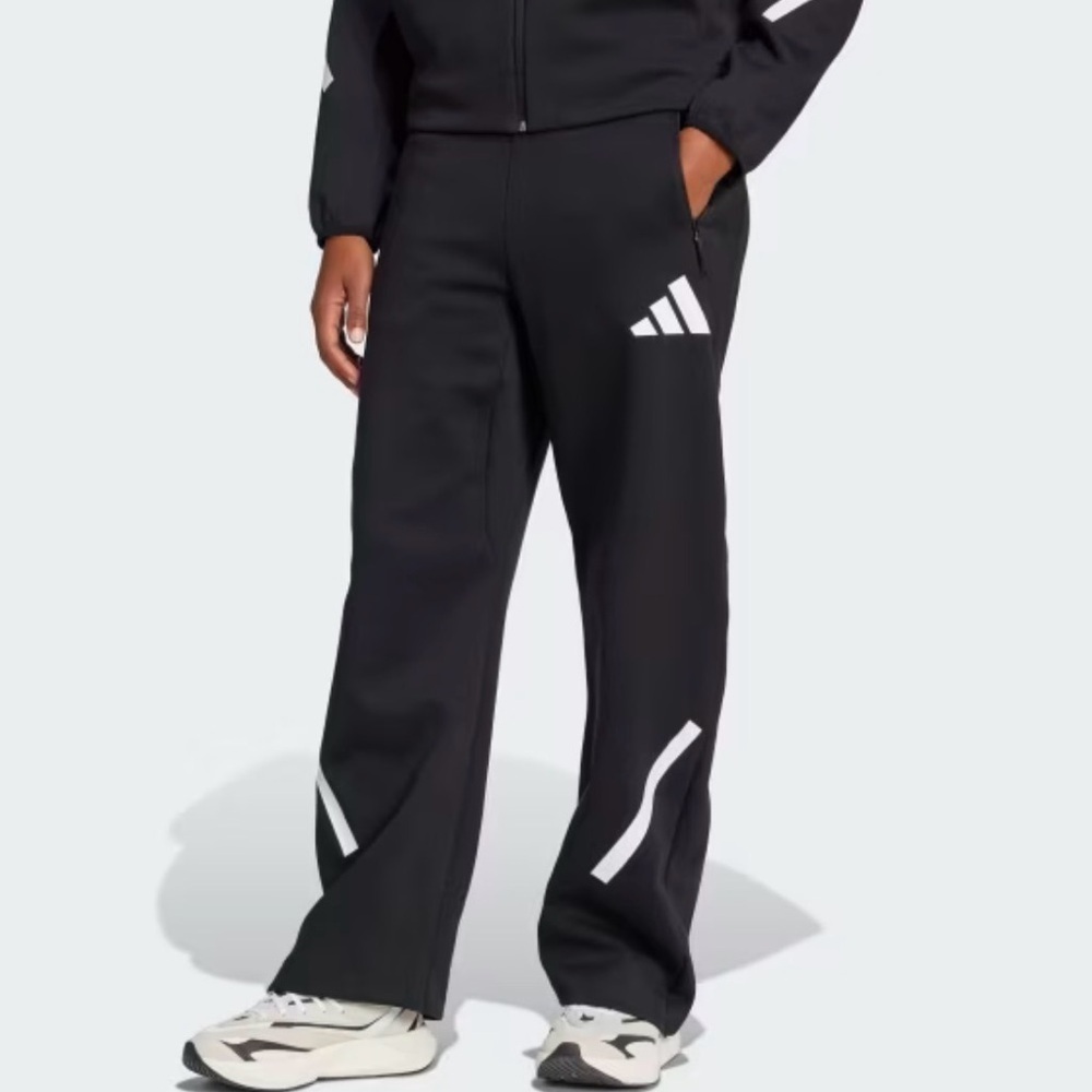 Adidas ZNE performance Wide Pants with White Accents with Excellent Condition